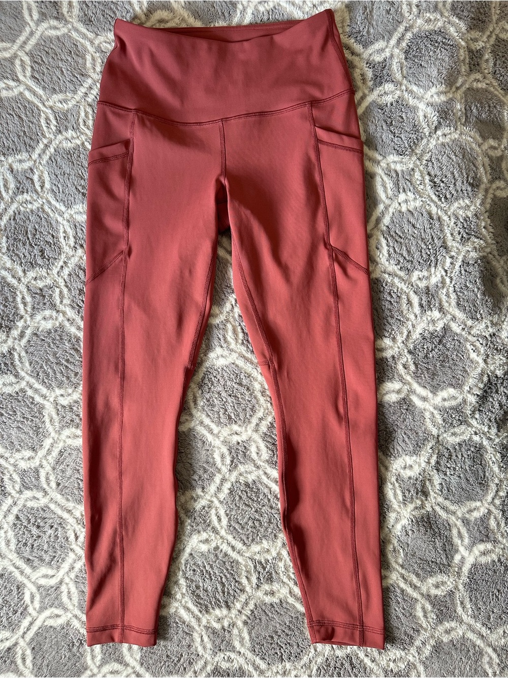 90 Degree By Reflex Mauve Pink Leggings with Side Pockets Size Small